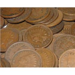 (100) Indian Head Cents - Circulated