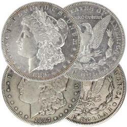 1 ea. 1886-87 S Mint Morgans VG- Plus