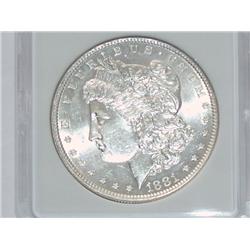 1881 s UNC Morgan Silver Dollar PL surface