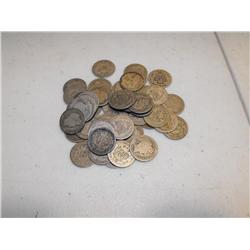 Lot of (50) Barber Dimes - Circulated