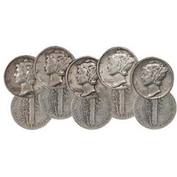1940-1-2-3-4 Mercury Dimes