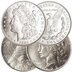 1921 S - 1922 S - Morgan & Peace Lot UNC