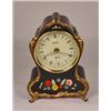 Image 1 : VINTAGE LINDEN BLACK FOREST ENAMELED MUSICAL CLOCK