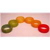 Image 2 : SET OF 6 VINTAGE BAKELITE NAPKIN RINGS IN ORIGINAL