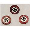 Image 1 : LOT OF 3 WW2 GERMAN NAZI ENAMELED D.A.P. BADGES /