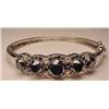 Image 1 : 14K PLATE OVER SILVER LADIES BANGLE BLACK AND WHIT