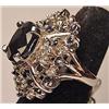 Image 2 : 14K WHITE GOLD LADIES BLUE SAPPHIRE AND DIAMOND RI