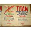 Image 2 : LOT OF 4 VINTAGE FLOUR ADVERTISING SACKS