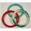 Image 1 : LOT OF 3 ART GLASS BANGLE BRACELETS