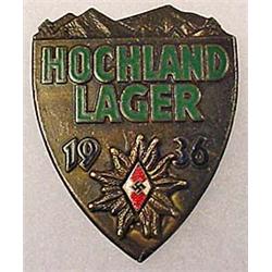 1936 WW2 GERMAN NAZI HITLER YOUTH HOCHLAND LAGER B