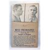 Image 1 : 1915 REWARD CARD/ NOTIFICATION FOR AN ESCAPED PRIS