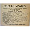 Image 2 : 1915 REWARD CARD/ NOTIFICATION FOR AN ESCAPED PRIS