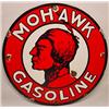 Image 1 : VINTAGE MOHAWK GASOLINE PORCELAIN ADVERTISING SIGN
