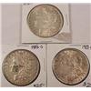 Image 1 : 3 MORGAN SILVER DOLLARS - 1896-P, 1900-P AND 1883-