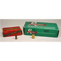 LOT OF 2 BOXES OF VINTAGE REMINGTON AMMUNITION - H