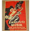 Image 1 : WW2 ERA ANTI-SEMITIC PROPAGANDA POSTER "THE MUSIC