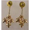 Image 2 : PAIR OF 14K GOLD, PEARL, EMERALD, RUBY AND SAPPHIR