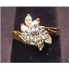 14K GOLD LADIES DIAMOND RING - SIZE 5.25 - Over 1c