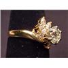 Image 3 : 14K GOLD LADIES DIAMOND RING - SIZE 5.25 - Over 1c