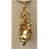 Image 5 : GOLD DIAMOND AND EMERALD LADIES PENDANT W/ 14K GOL