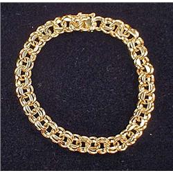 14K GOLD LADIES BRACELET - APPROX. 7.25" LONG - To