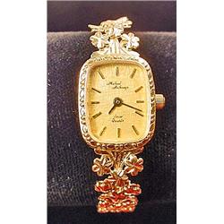 14K GOLD MICHAEL ANTHONY LADIES WRISTWATCH - Face