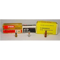 LOT OF 3 BOXES OF VINTAGE AMMUNITION - Blazer 25 A