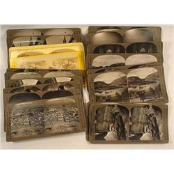 LOT OF APPROX. 23 EARLY PHOTO STEROVIEW CARDS - In