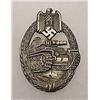 WW2 GERMAN NAZI SILVER TANK ASSAULT BADGE - Maker