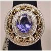 Image 1 : 14K GOLD LADIES TANZANITE AND DIAMOND RING - Comes