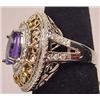 Image 2 : 14K GOLD LADIES TANZANITE AND DIAMOND RING - Comes