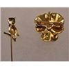 Image 2 : LOT OF 2 14K GOLD AND PRECIOUS STONES BROOCHES / S