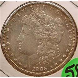 3 MORGAN SILVER DOLLARS - 1885-O, 1899-O AND 1900-