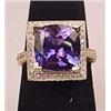 14K WHITE AND YELLOW GOLD TANZANITE AND DIAMOND LA