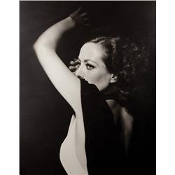 Joan Crawford mural portrait from Grand Hotel for Dreams For Sale exhibit by George Hurrell