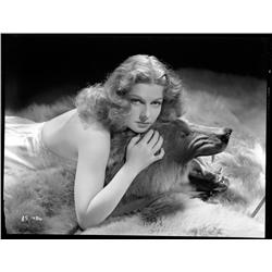 Ann Sheridan Bear Rug camera negative by George Hurrell