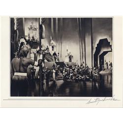 Bachrach exhibition photo from She of Queen Hash-A-Mo-Tep preparing for the eternal flame ceremony