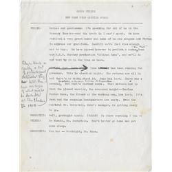 Orson Welles manuscript speech for 1941 New York Film Critics Best Picture Award to Citizen Kane