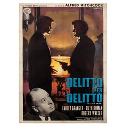 Strangers on a Train R’61 Italian 39 x 55 2-folio poster with superior art
