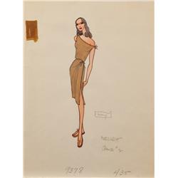 Howard Shoup costume sketch for June Blair in Island of Lost Women