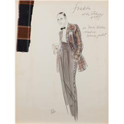 Theodora Van Runkle costume sketch of John Cazale as “Freddo” in The Godfather Part II