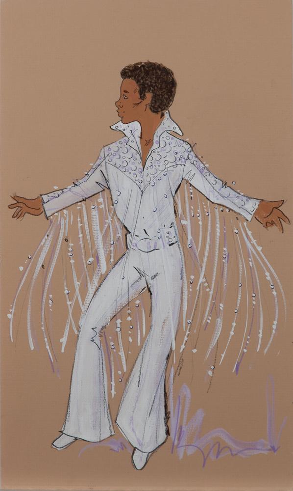 Peter Menefee costume sketch for Michael Jackson in an early 1970’s ...