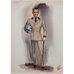 Norma Koch costume sketch for Frank Sinatra in 4 for Texas