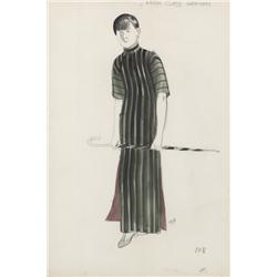 Theodora Van Runkle costume sketches for The Sand Pebbles