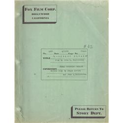 Berkeley Square original final shooting script for 1933 fantasy film