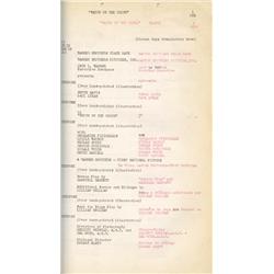 Bound volume of five dialogue subtitling scripts for Bette Davis films of the 1930’s and 40’s