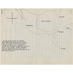 The Treasure of Yucatan original 1946 manuscript carbon synopsis by Errol Flynn for unproduced film