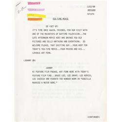 The Tonight Show Starring Johnny Carson collection: set design artwork, technical drawings, scripts