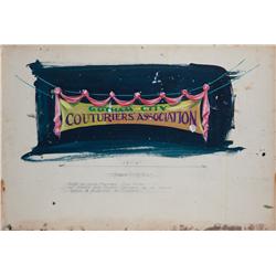 “Gotham City Couturiers Association” conceptual painting from Batman