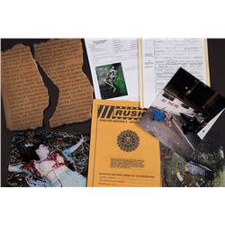 Prop X-File, crime scene photographs and ancient manuscript from The X-Files